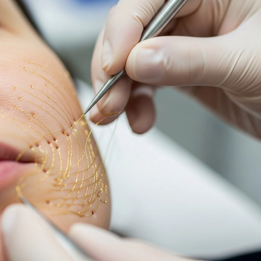 شد الوجه بالخيوط الذهبية الآمن: سر شبابك الدائم بدون جراحة شد الوجه بالخيوط الذهبية الآمن: سر شبابك الدائم بدون جراحة