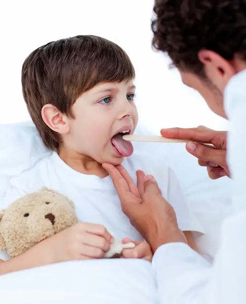 احتقان الحلق عند الاطفال