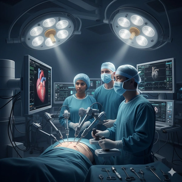 عملية القلب بالروبوت