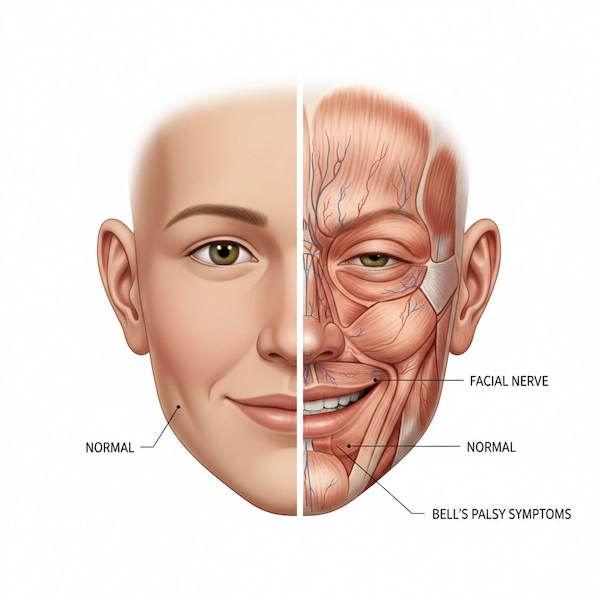 علاج العصب السابع في المنزل